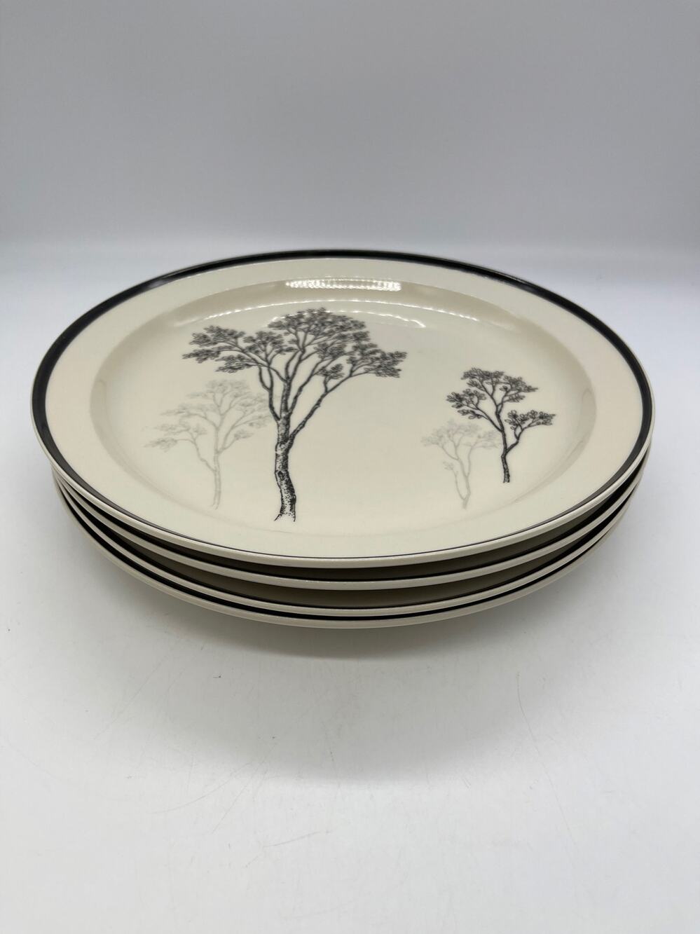 Rare Vintage US Navy USS Raven Mine Sweeper 1057 Set of 4 Dinner Plates Japan